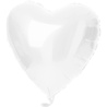 Folat Heart-Shaped Foil Balloon White Metallic Matte | 45cm Folat Heart-Shaped Foil Balloon White Metallic Matte | 45cm