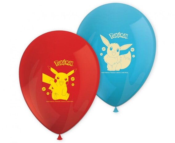 Procos Party Pokemon Ballonnen 28cm | 8 stuks