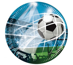 Procos Party Voetbal Borden Soccerfans 23cm | 8 stuks