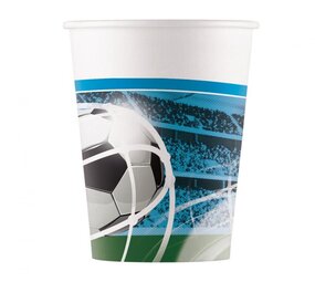 Procos Party Fußballbecher für Fans, 200 ml | 8 Stück