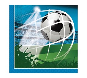 Procos Party Voetbal Servetten Soccerfans 33x33cm | 20 stuks
