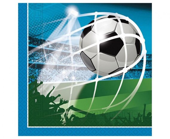 Procos Party Voetbal Servetten Soccerfans 33x33cm | 20 stuks