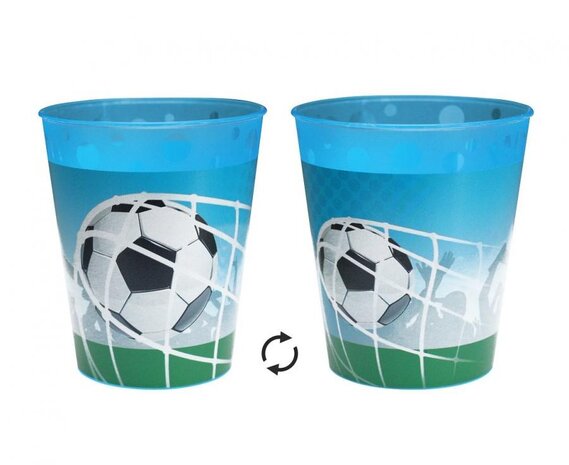 Procos Party Gobelets à friandises sur le thème du football pour les fans de foot 250 ml | 4 pièces