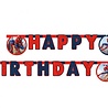 Procos Party Spiderman Crime Fighter Happy Birthday Buchstabengirlande 200 cm | pro Stück