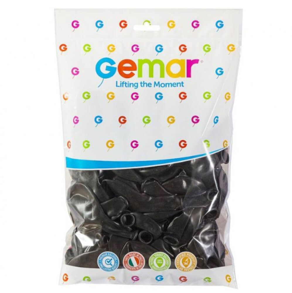 Gemar Ballons noirs 28 cm | 100 pièces