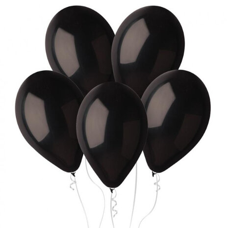 Gemar Zwarte Ballonnen 28cm | 100 stuks