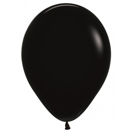 Sempertex Zwarte Ballonnen 30cm | 50 stuks