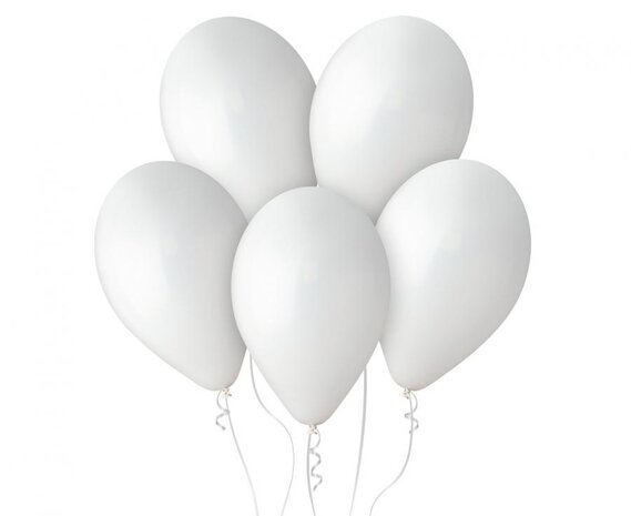 Gemar Weiße Luftballons, 28 cm | 100 Stück