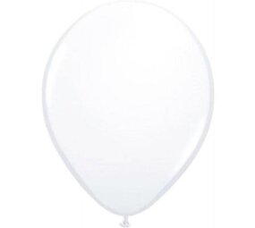 Folat Witte Ballonnen Metallic 30cm | 50 stuks