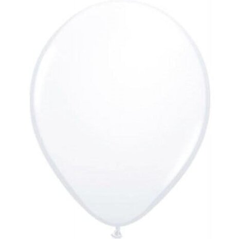 Folat White Metallic Balloons 30cm | 50 pieces
