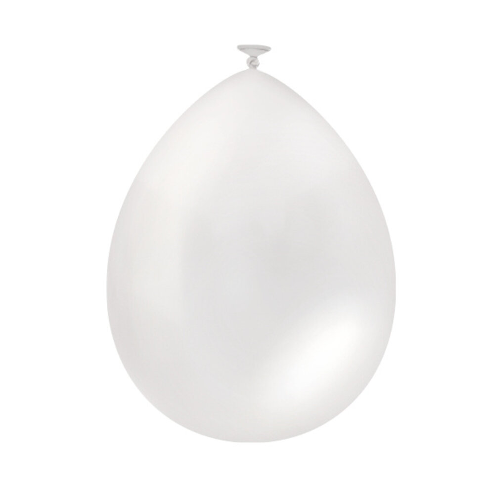 Paper Dreams Ballons métallisés blancs 30 cm | 10, 25, 50 ou 100 pièces