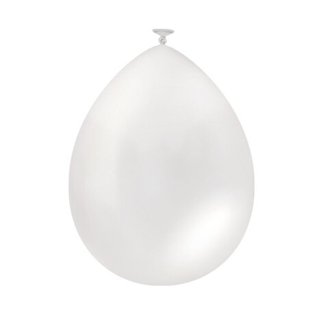 Paper Dreams Witte Ballonnen Metallic 30cm | 10, 25, 50 of 100 stuks