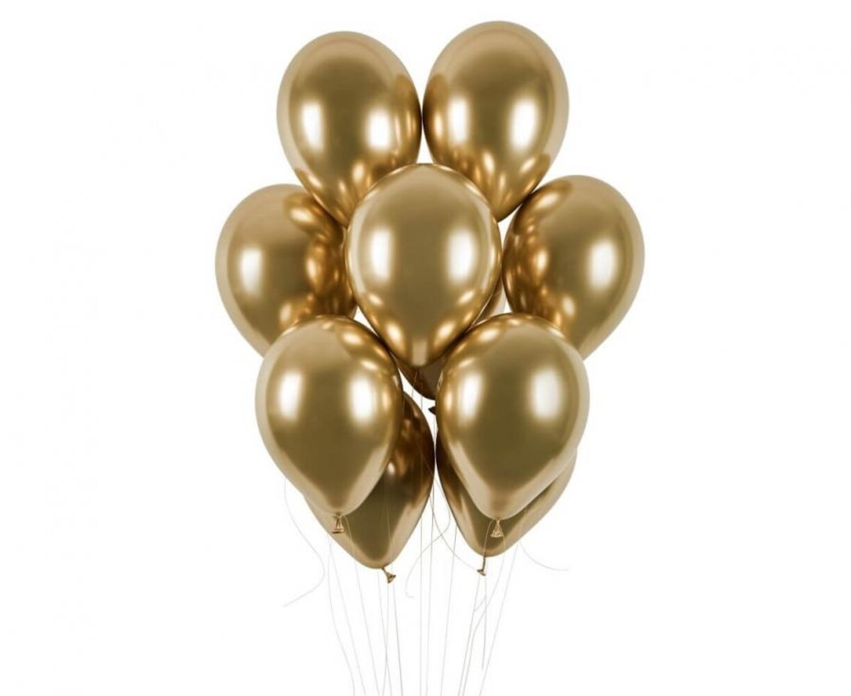 Gemar Ballons métallisés dorés 33 cm | 50 pièces