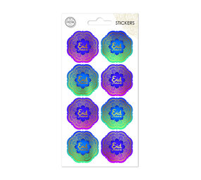 WeFiesta Eid Mubarak Stickers | 8 pieces per sheet