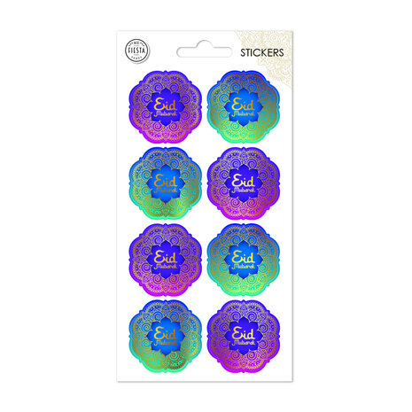 WeFiesta Stickers Eid Mubarak | 8 stuks per velletje WeFiesta Stickers Eid Mubarak | 8 stuks per velletje