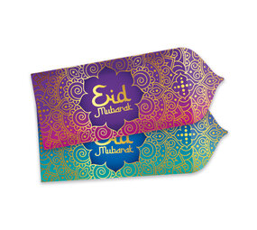 WeFiesta Eid Mubarak Cadeau Enveloppen 9x17cm | 4 stuks