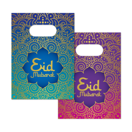 WeFiesta Eid Mubarak Papiertüten für Partys | 4 Stück