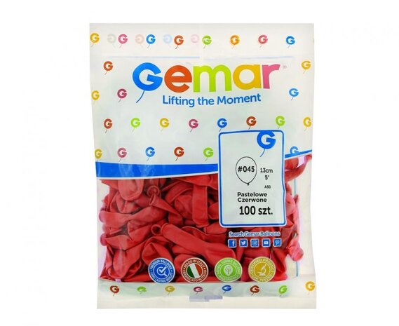 Gemar Ballons rouges 13 cm | 100 pièces