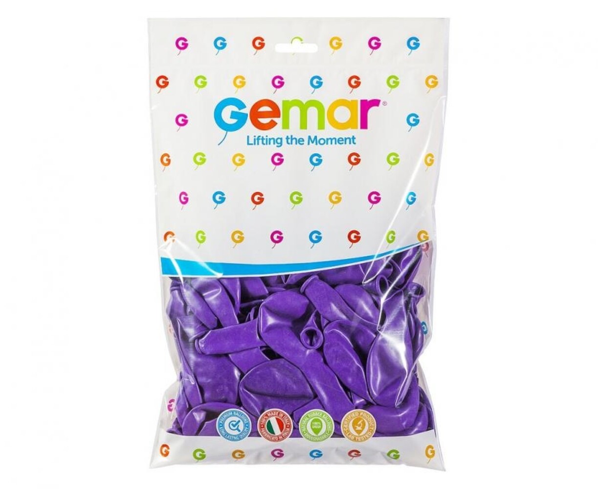 Gemar Purple Balloons 28cm | 100 pieces