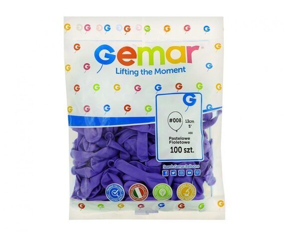 Gemar Lila Luftballons, 13 cm | 100 Stück