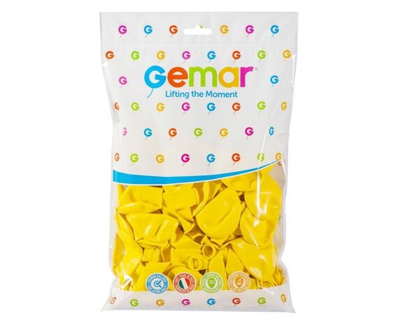 Gemar Ballons jaunes 28 cm | 100 pièces
