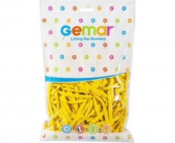 Gemar Yellow Modeling Balloons D4 | 100 pieces
