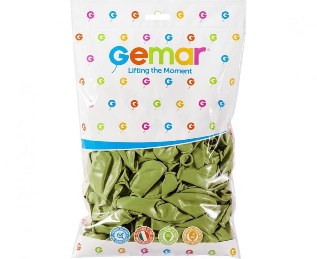 Gemar Olive Green Balloons 28cm | 100 pieces