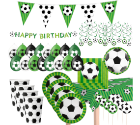 Paper Dreams Komplettes Fußballparty-Paket | Dekoration & Tischdekoration | 67-teilig