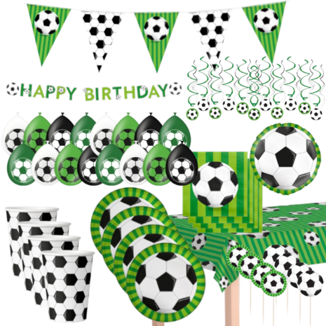 Paper Dreams Komplettes Fußballparty-Paket | Dekoration & Tischdekoration | 67-teilig