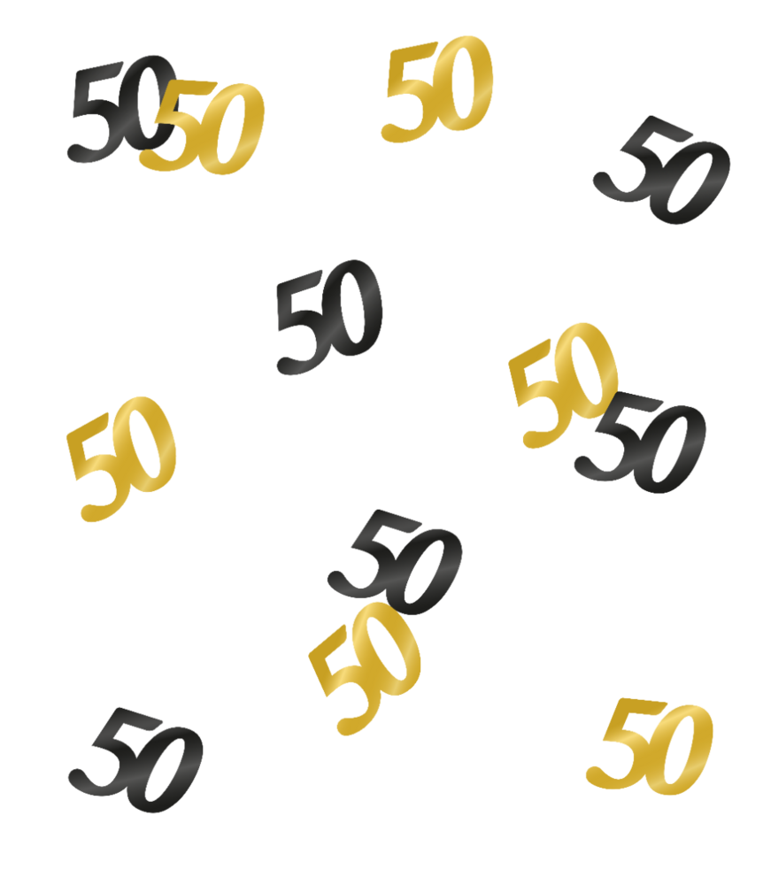 Paper Dreams Confettis décoratifs pour table, style 50 ans | par sachet de 14 grammes