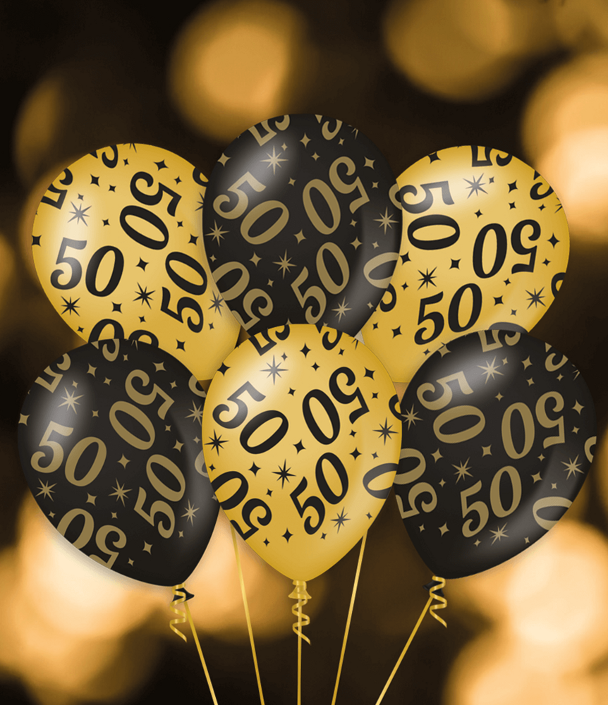 Paper Dreams Ballonnen 50 jaar 30cm Classy | 6 stuks