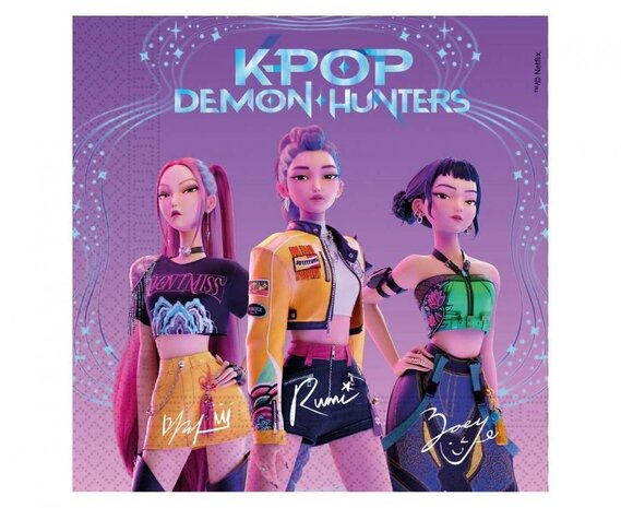 Procos Party K-pop Demon Hunters Napkins 33x33cm | 20 pieces
