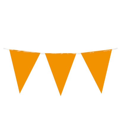 Paper Dreams Orange Plastic Flag Bunting | 50 meters