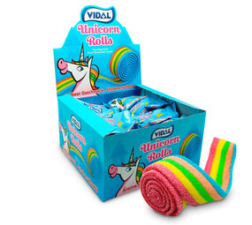Vidal Unicorn Regenboog Roller 19gr | per stuk