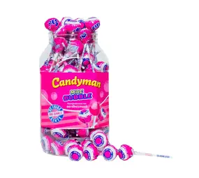 Candyman Mac Bubble Strawberry Lolly 15 gram | 10 stuks