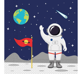 Procos Party Astronauten-Servietten 33x33cm | 20 Stück