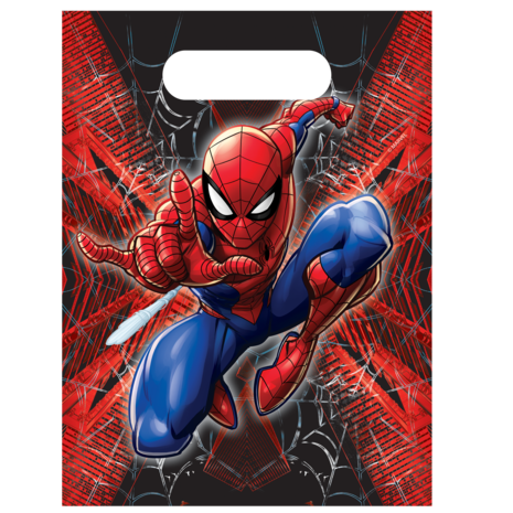 Procos Party Spiderman Uitdeelzakjes World Of Webs 16x22cm | 6 stuks Procos Party Spiderman Uitdeelzakjes World Of Webs 16x22cm | 6 stuks