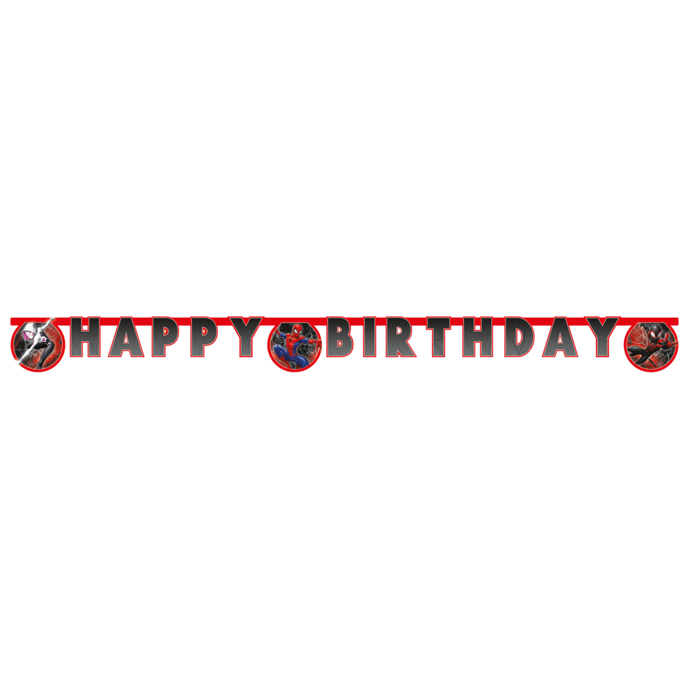 Procos Party Guirlande de lettres Spiderman « World Of Webs » 2 m | à la pièce