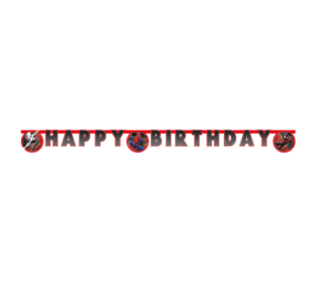 Procos Party Guirlande de lettres Spiderman « World Of Webs » 2 m | à la pièce