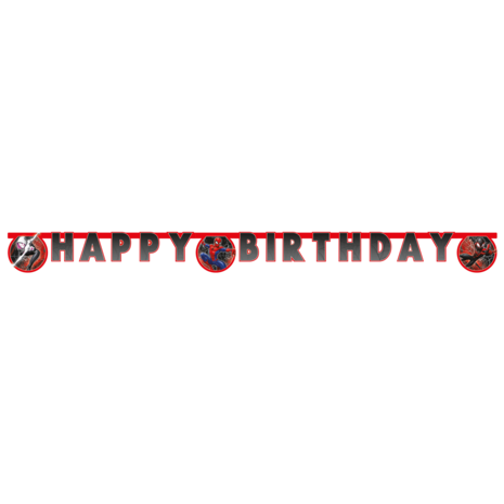 Procos Party Guirlande de lettres Spiderman « World Of Webs » 2 m | à la pièce