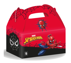 Procos Party Spiderman-Verteilerboxen „World of Webs“ 8,5 x 9 x 15,5 cm | 4 Stück