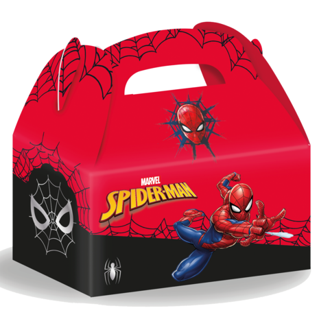Procos Party Spiderman Uitdeeldoosjes World Of Webs 8,5x9x15,5cm  | 4 stuks