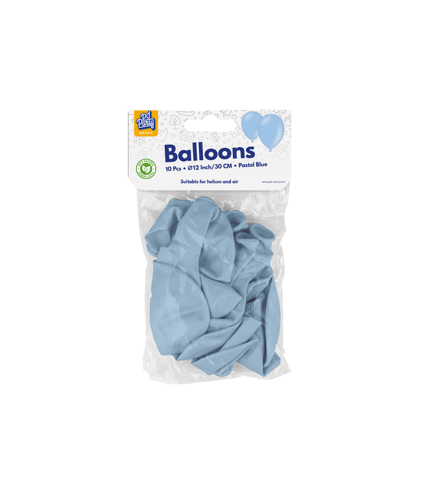 Paper Dreams Pastellblaue Ballons, 30 cm | 10 Stück