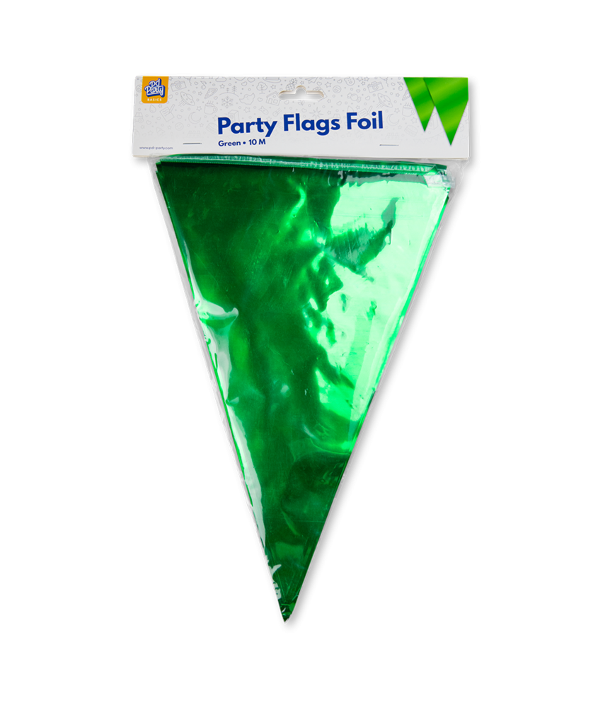 Paper Dreams Green Metallic Flag Bunting | 10 meters