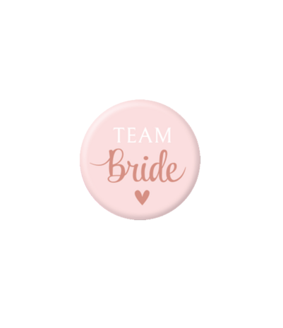 Paper Dreams Mini badges Team Bride 3,5 cm | par lot de 8 pièces