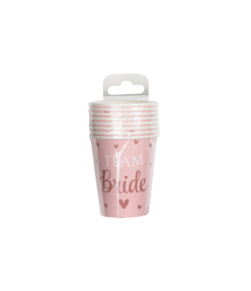 Paper Dreams Team Bride cups 250 ml | 8 pieces