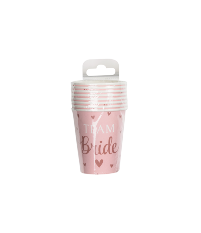Paper Dreams Team Bride cups 250 ml | 8 pieces