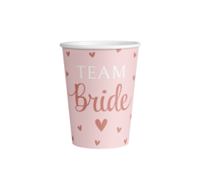 Paper Dreams Bekers Team Bride 250ml | 8 stuks