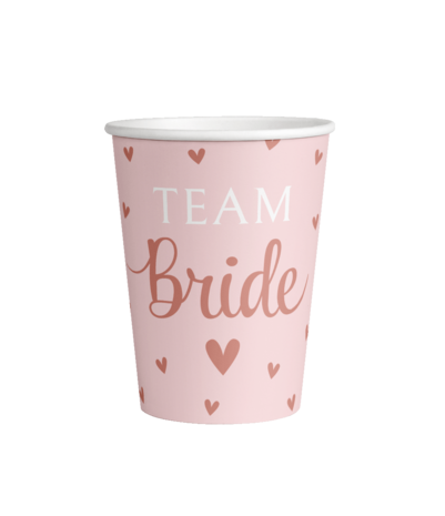 Paper Dreams Team Bride cups 250 ml | 8 pieces