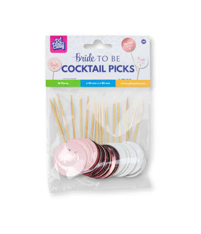Paper Dreams Pics cocktail Bride To Be 85 x 45 mm | 16 pièces